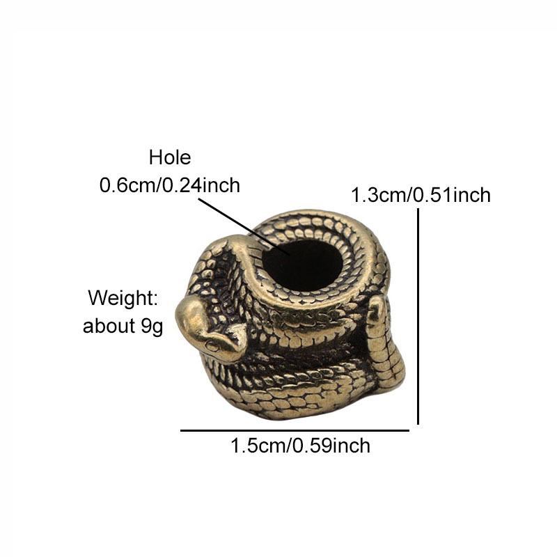 Desire Snake Female Genitalia Apple Figure EDC Outdoor Paracord Beads Retro Brass Umbrella Rope Woven Lanyard Pendants For Knife
