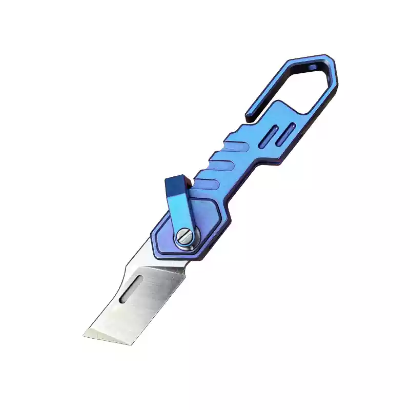 Mini Folding Knife Titanium Alloy Keychain Pendant