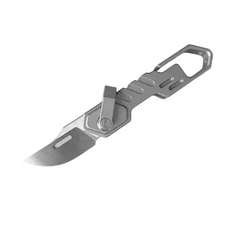 Mini Folding Knife Titanium Alloy Keychain Pendant