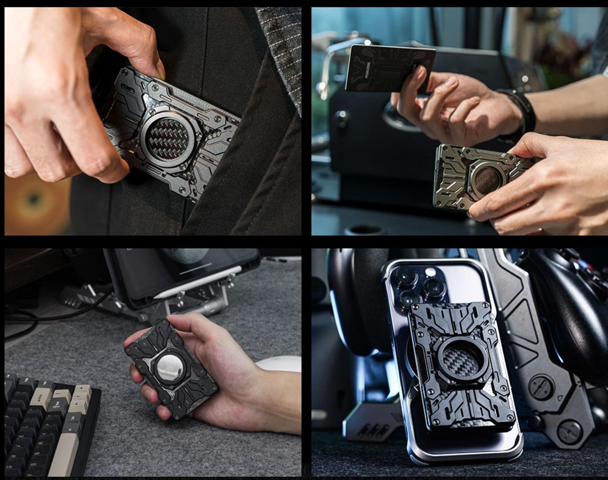 Multifunctional magnetic metal card holder