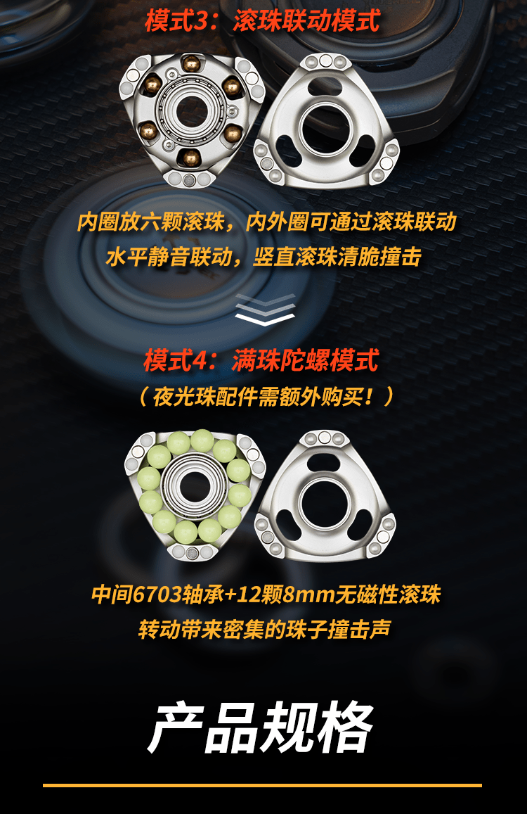 JuzhEDC FUSION Linkage Spinner
