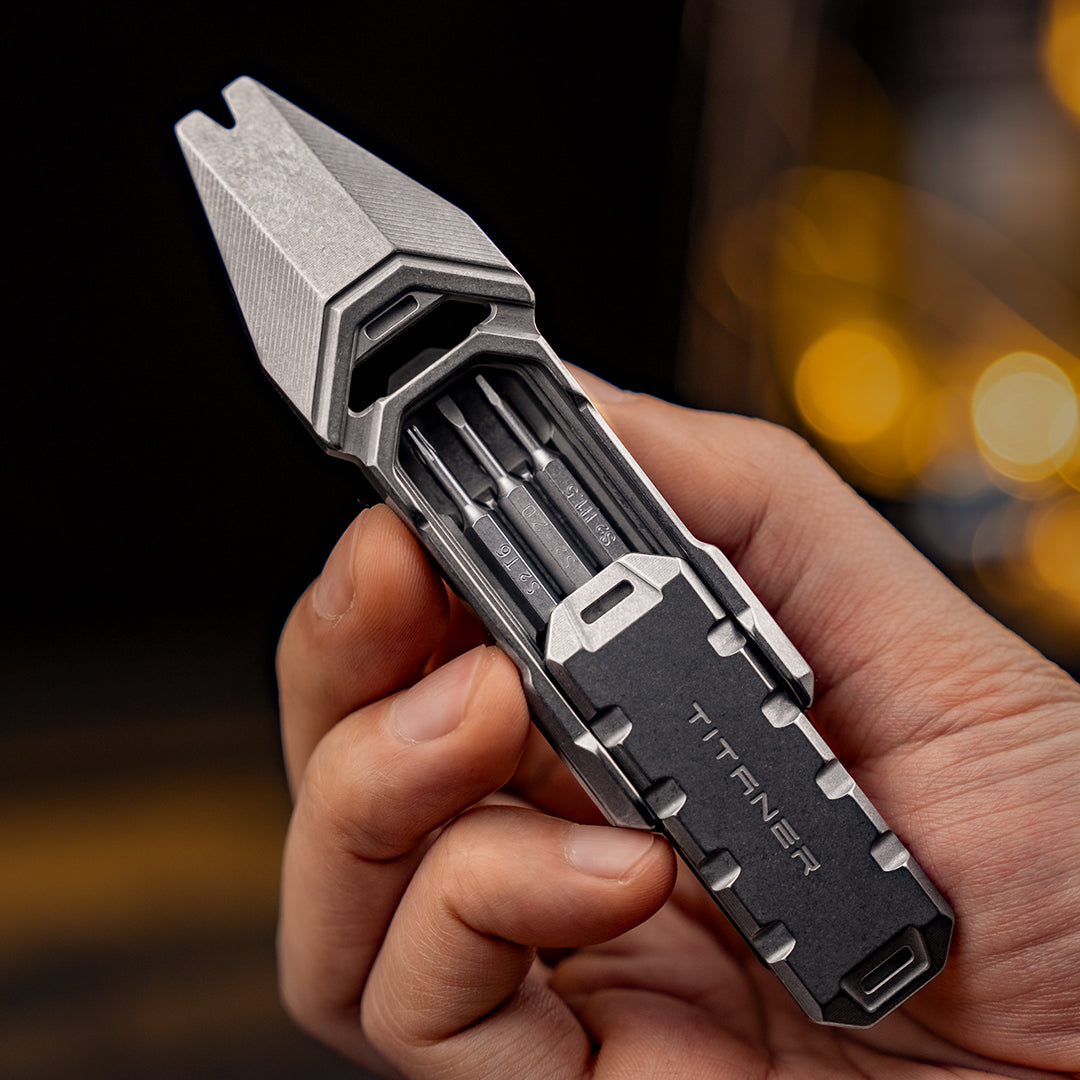 Titanium Multi-Tool Pry Bar with Fidget Slider