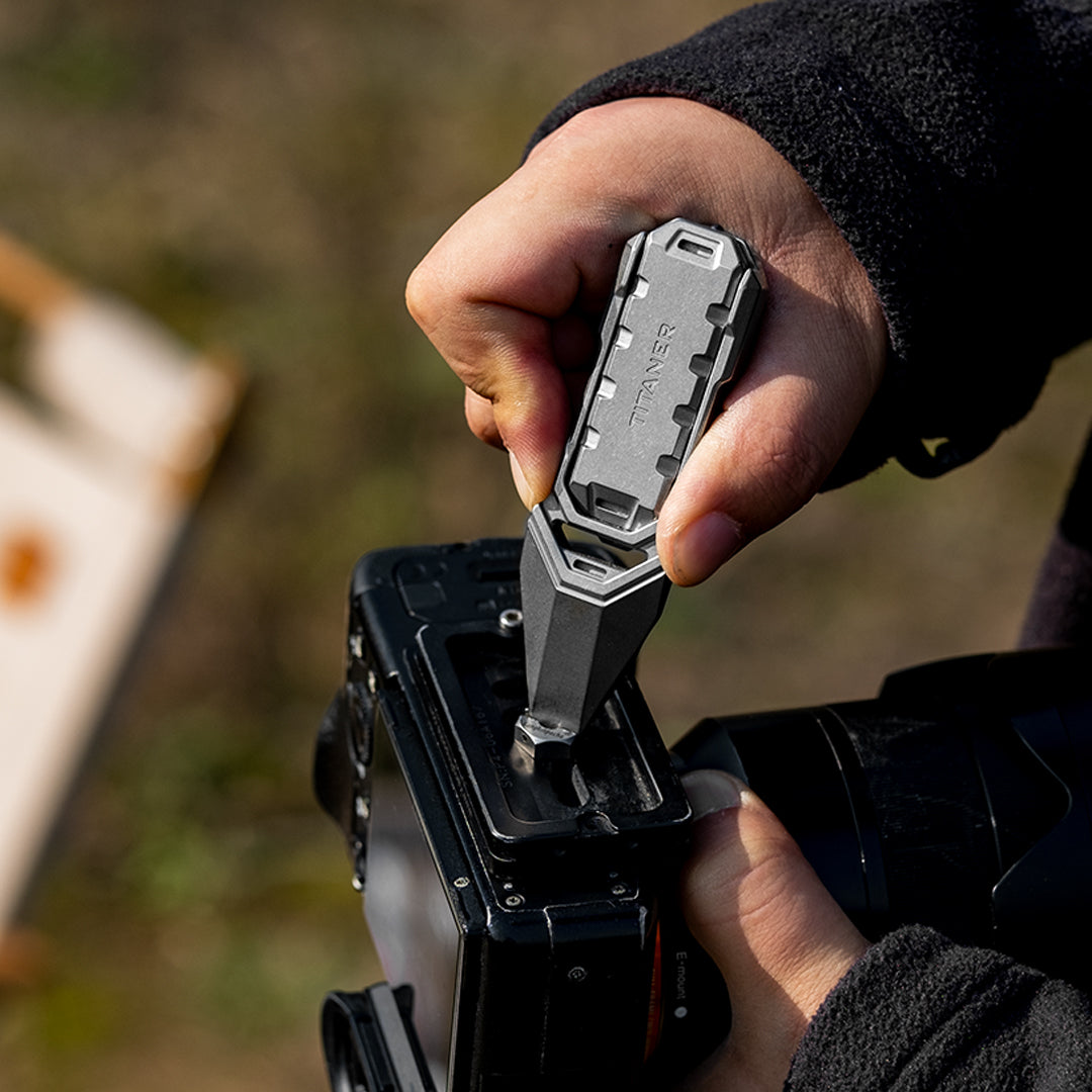 Titanium Multi-Tool Pry Bar with Fidget Slider