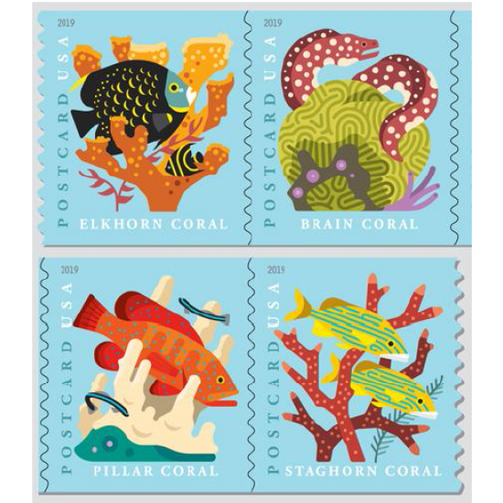 2019 Forever Stamps Postcard Stamps Coral Reefs