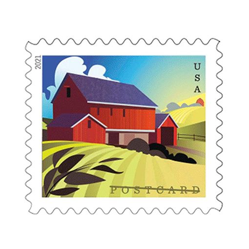 2021 Forever Stamps Postcards Stamps Barn