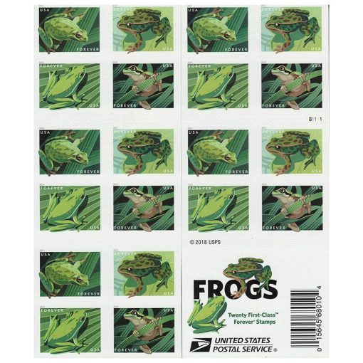 2019 Forever Stamps First Class Postage Stamps Frogs