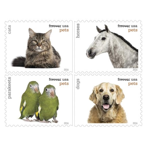 2016 Forever Stamps First Class Postage Stamps Pets Celebrate Animals
