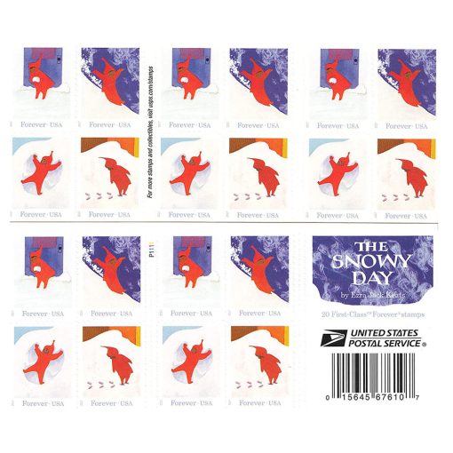 2017 Forever Stamps First Class Postage Stamps The Snowy Day