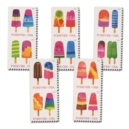 2018 Forever Stamps First Class Postage Stamps Frozen Treats