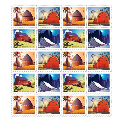 2021 Forever Stamps Postcards Stamps Barn