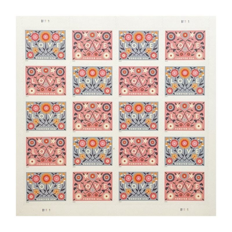 Forever Stamps First Class Postage Stamps Love 2022