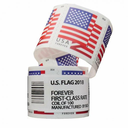U.S. Flag Forever Stamps First Class Postage Stamps 2018 1 Coil