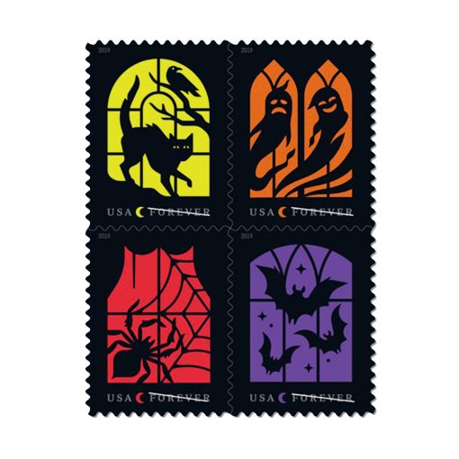 2019 Forever Stamps First Class Postage Stamps Spooky Silhouettes Halloween