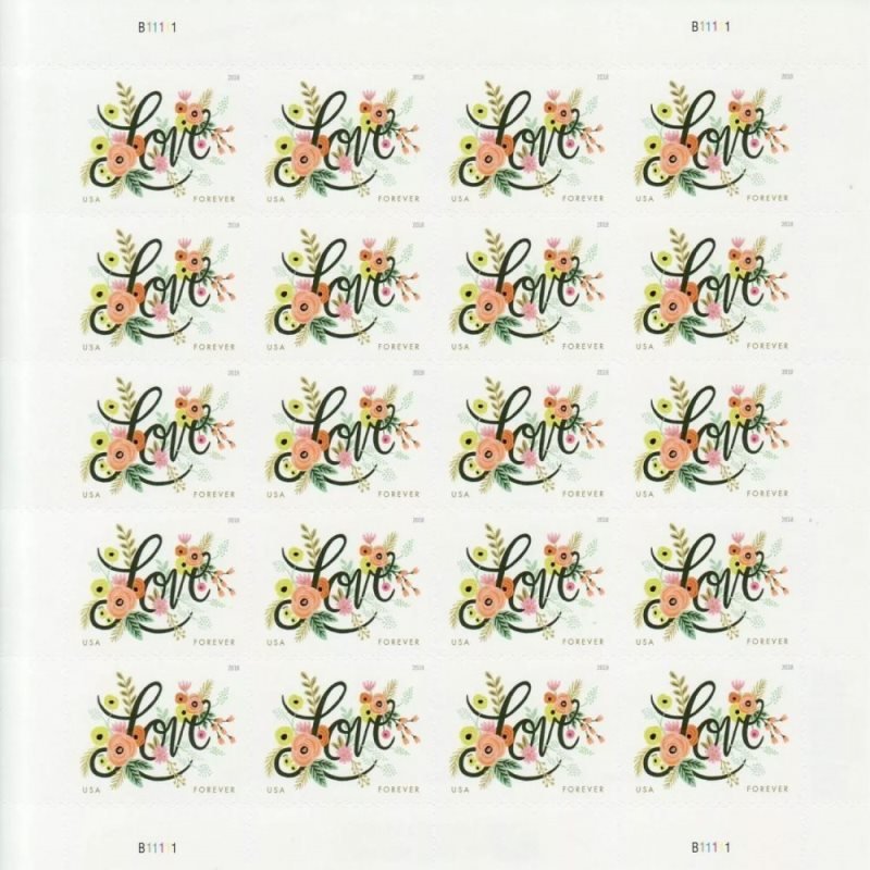 Love Flourishes 2018 Forever Stamps