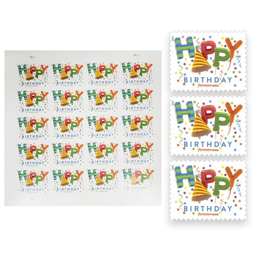 2021 Forever Stamps First Class Postage Stamps Happy Birthday