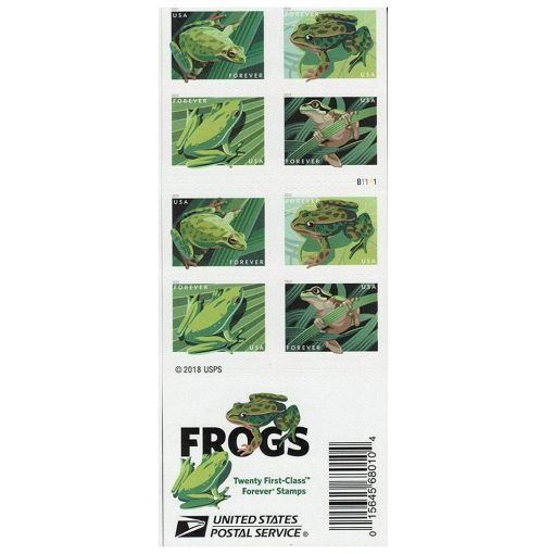 2019 Forever Stamps First Class Postage Stamps Frogs