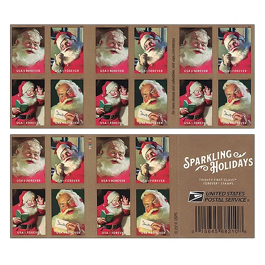 2018 Forever Stamps First Class Postage Stamps Sparkling Holiday