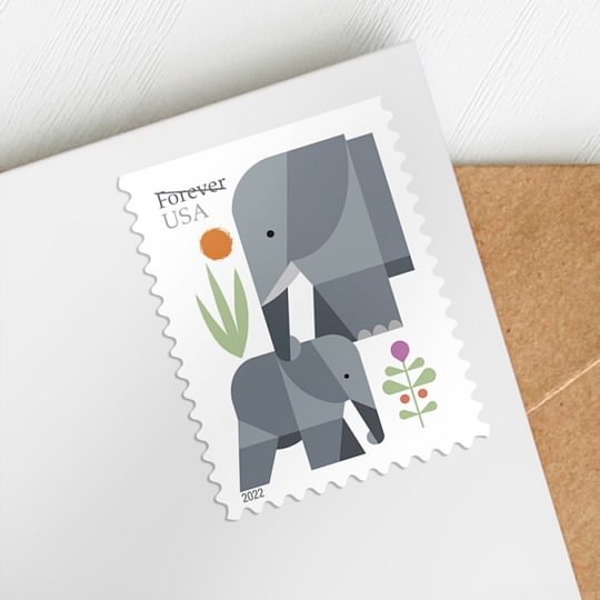 2022 Elephants Forever Stamps First Class Postage Stamps