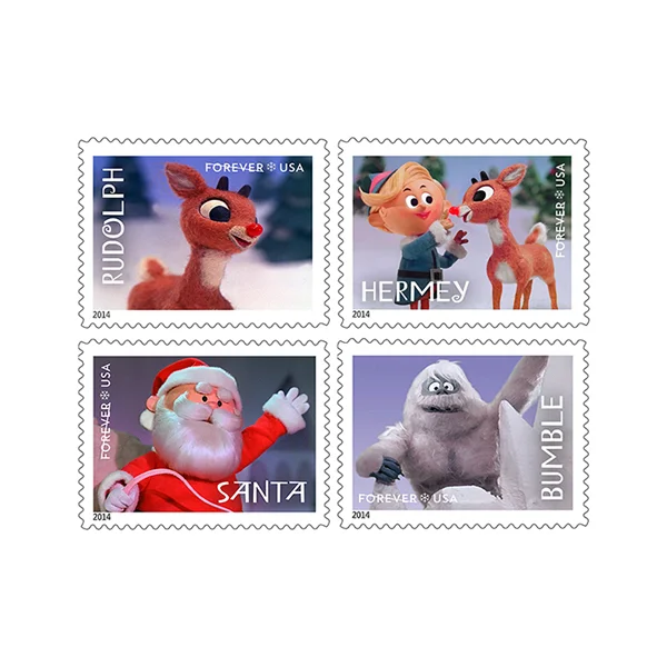 Rudolph the Red-Nosed Reindeer Forever Stamps 2014