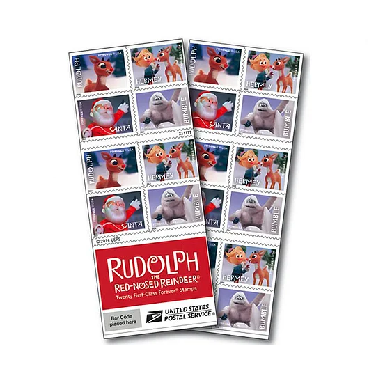 Rudolph the Red-Nosed Reindeer Forever Stamps 2014